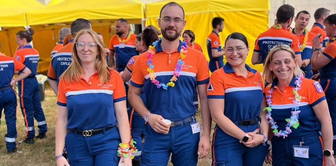 Les quatre bénévoles de la Protection Civile de Saône-et-Loire en renfort au festival des Vieilles Charrues